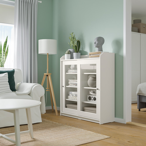 HAUGA, glass-door cabinet. 5 of 9 open dialog