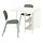 Current variation: gateleg table white/green Tibbleby gray-green