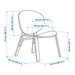 Measurement Illustration - FRÖSET chair