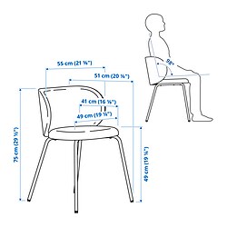 Measurement Illustration - KRYLBO chair
