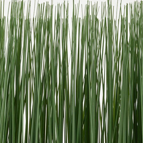 Césped artificial; Hojas vibrantes, realistas, densas y ordenadas, color verde, apariencia realista.