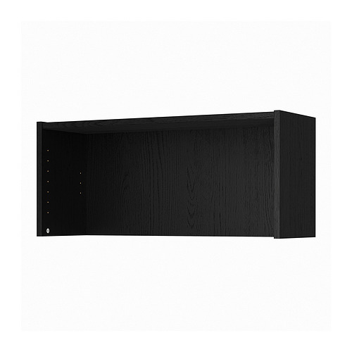 Extensión de estantería BILLY negra, rectangular, de pared, diseño plano, fabricada en aglomerado y canto de plástico.