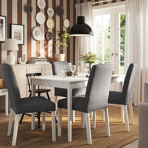 NÄSINGE / BERGMUND, extendable dining table and 4 chairs. 2 of 8 open dialog