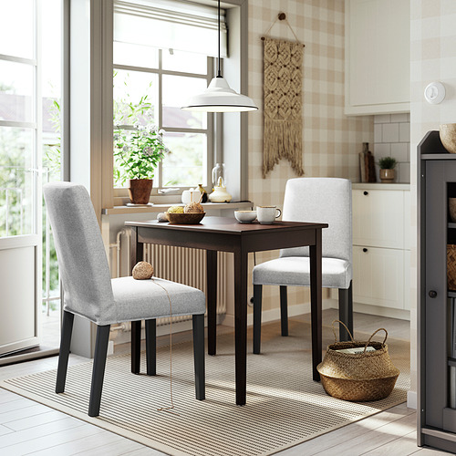 NÄSINGE / BERGMUND, mesa de comedor y 2 sillas. 2 de 7 abrir diálogo