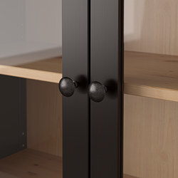Measurement Illustration - HEMNES glass-door cabinet with drawers