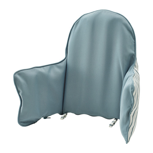 Asiento elevador para bebés azul ANTILOP, reversible e inflable, suave y seguro para comer.