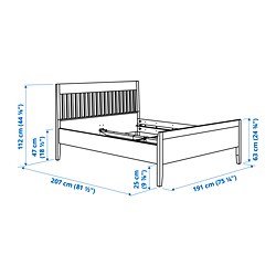 Ilustración de medidas - IDANÄS cama