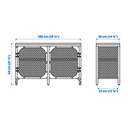 Measurement Illustration - FJÄLLBO TV bench