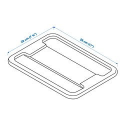 Ilustración de medidas - SAMLA tapa para caja