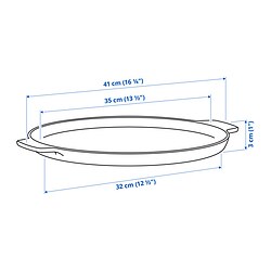 Ilustración de medidas - HAVSTULPAN molde pizza