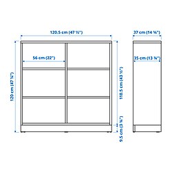 Measurement Illustration - TONSTAD shelving unit