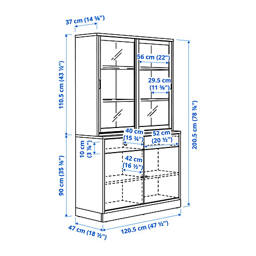 TONSTAD, storage with sliding glass doors. 6 of 6 open dialog