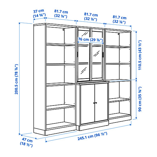 TONSTAD, storage with sliding glass doors. 5 of 5 open dialog