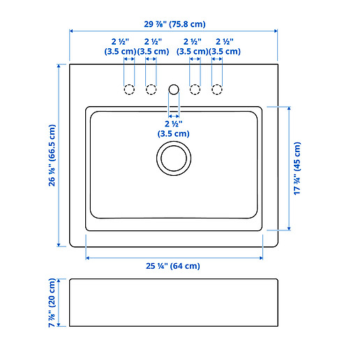 TALLSJÖN, apron front sink. 2 of 2 open dialog