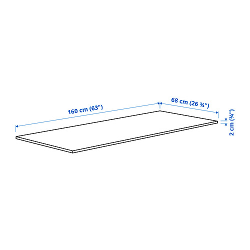 Measurement Illustration - MITTZON table top