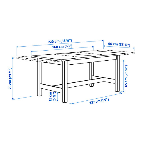 KARSKÄR, extendable table. 9 of 9 open dialog