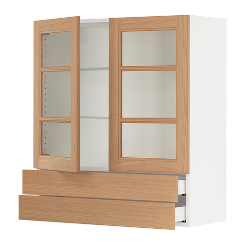 SEKTION / MAXIMERA, wall cab w 2 glass doors/2 drawers. 1 of 3 open dialog