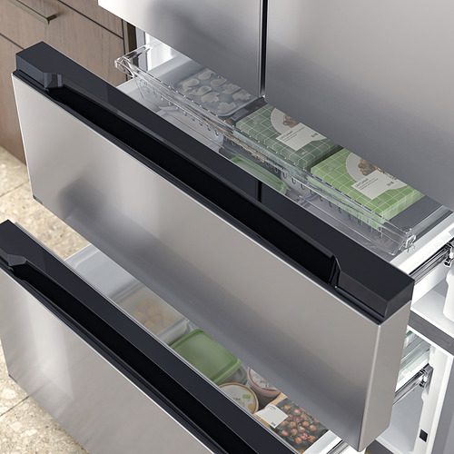 RIBBENÅS, French door fridge/freezer. 8 of 12 open dialog