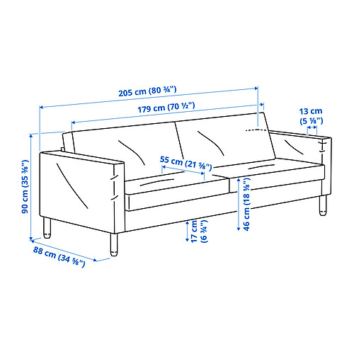 SALTSJÖBADEN, 3-seat sofa. 7 of 7 open dialog