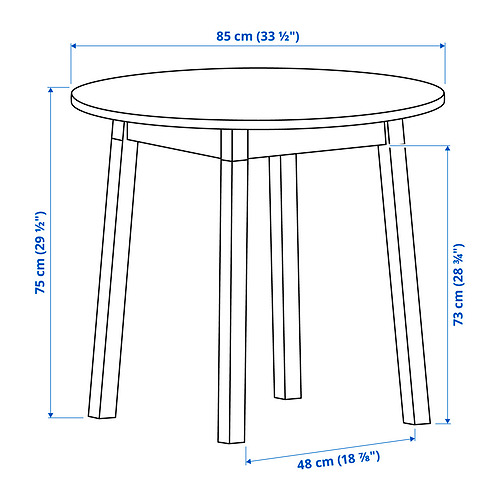 PINNTORP, round table and 2 chairs. 5 of 6 open dialog