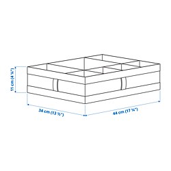 Ilustración de medidas - SKUBB caja con compartimentos