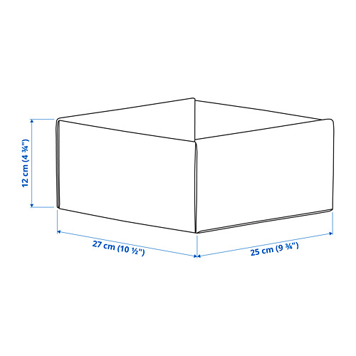 Ilustración con medidas del producto: KOMPLEMENT.