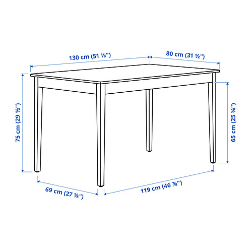 NÄSINGE / BERGMUND, dining table and 4 chairs. 6 of 7 open dialog