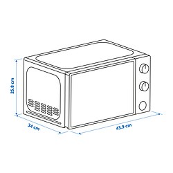 Ilustración de medidas - TILLREDA horno microondas