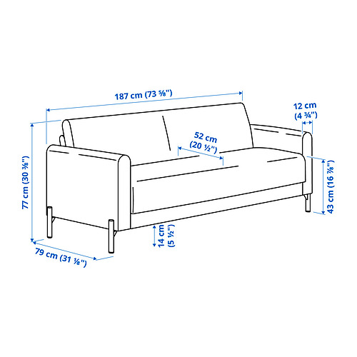 SALTMYRAN, 3 seat sofa. 7 of 7 open dialog
