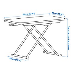 Ilustración de medidas - DUBBLA soporte para portátil