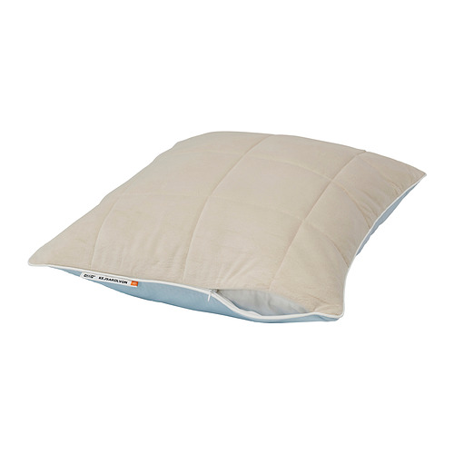 Protector de almohada KEJSAROLVON: lado beige con cremallera, material de nylon, patrón de diamantes.