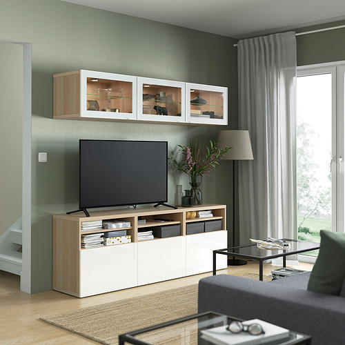 BESTÅ, TV storage combination with drawer rail, push-open. 5 of 11 open dialog