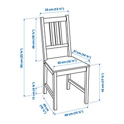 Measurement Illustration - PINNTORP chair