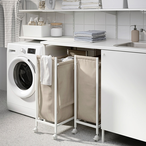 ENHET, laundry bin with casters. 2 of 2 open dialog