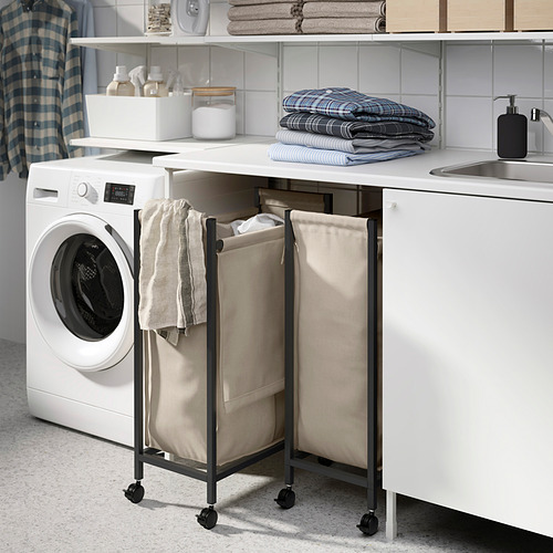 ENHET, laundry bin with casters. 2 of 2 open dialog