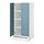 Select colour variation: white blue/with 3 shelves, 23 5/8x25 5/8x53 1/2 "