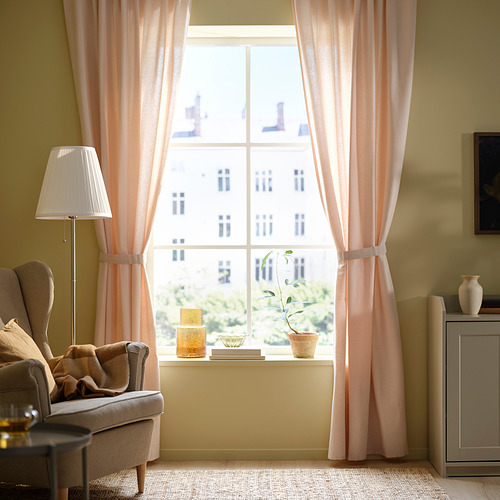 LENDA, curtains with tie-backs, 1 pair. 3 of 8 open dialog
