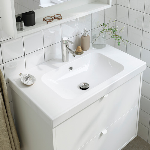 HAVBÄCK / ORRSJÖN, mueble lavabo con puertas y grifo DALSKÄR. 5 de 6 abrir diálogo