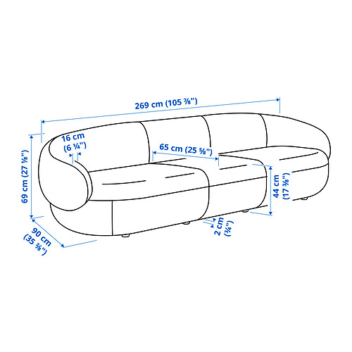 LILLESÄTER, 4 seat sofa. 10 of 10 open dialog