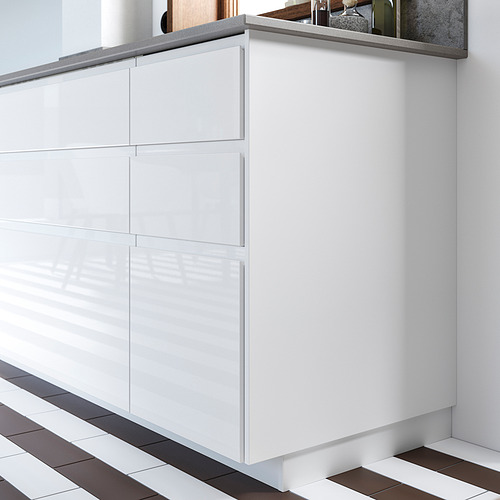 Una cajonera FÖRBÄTTRA blanca. Tiene superficies brillantes, bordes lisos y un diseño elegante y minimalista.