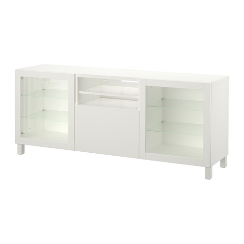 BESTÅ, TV bench with drawer runner, push-open. 1 of 8 open dialog