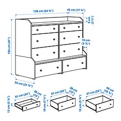 Measurement Illustration - HAUGA dresser