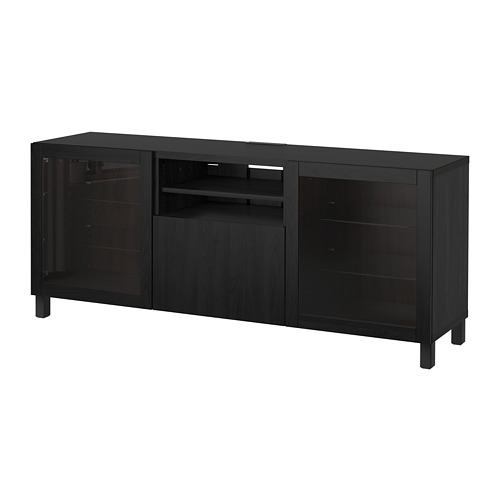 BESTÅ, TV bench with drawer runner, soft-closing. 1 of 8 open dialog