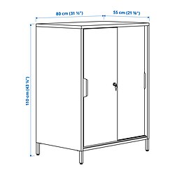 Measurement Illustration - TROTTEN cabinet with sliding doors