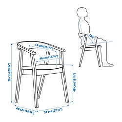 Ilustración de medidas - STOCKHOLM mesa y 6 sillas