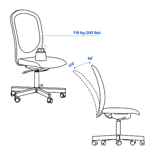 FLINTAN, office chair. 13 of 13 open dialog