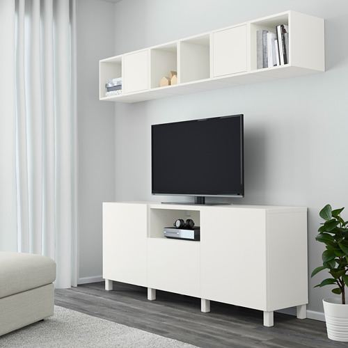BESTÅ / EKET, TV storage combination with drawer runner, push-open. 2 of 4 open dialog