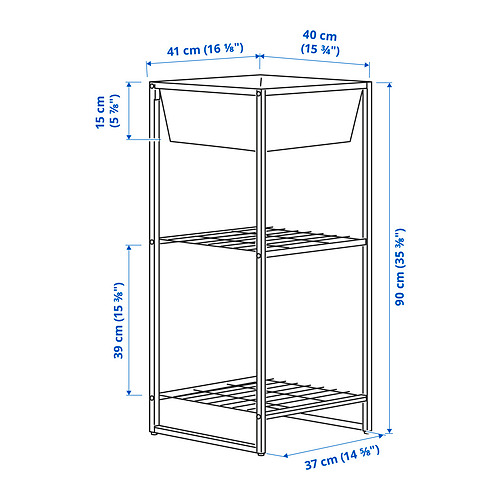 JOSTEIN, shelving unit with container. 5 of 5 open dialog