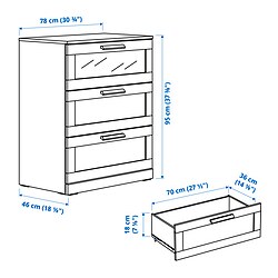 Measurement Illustration - BRIMNES chest