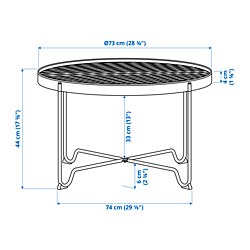 Measurement Illustration - KROKHOLMEN Coffee table outdoor
